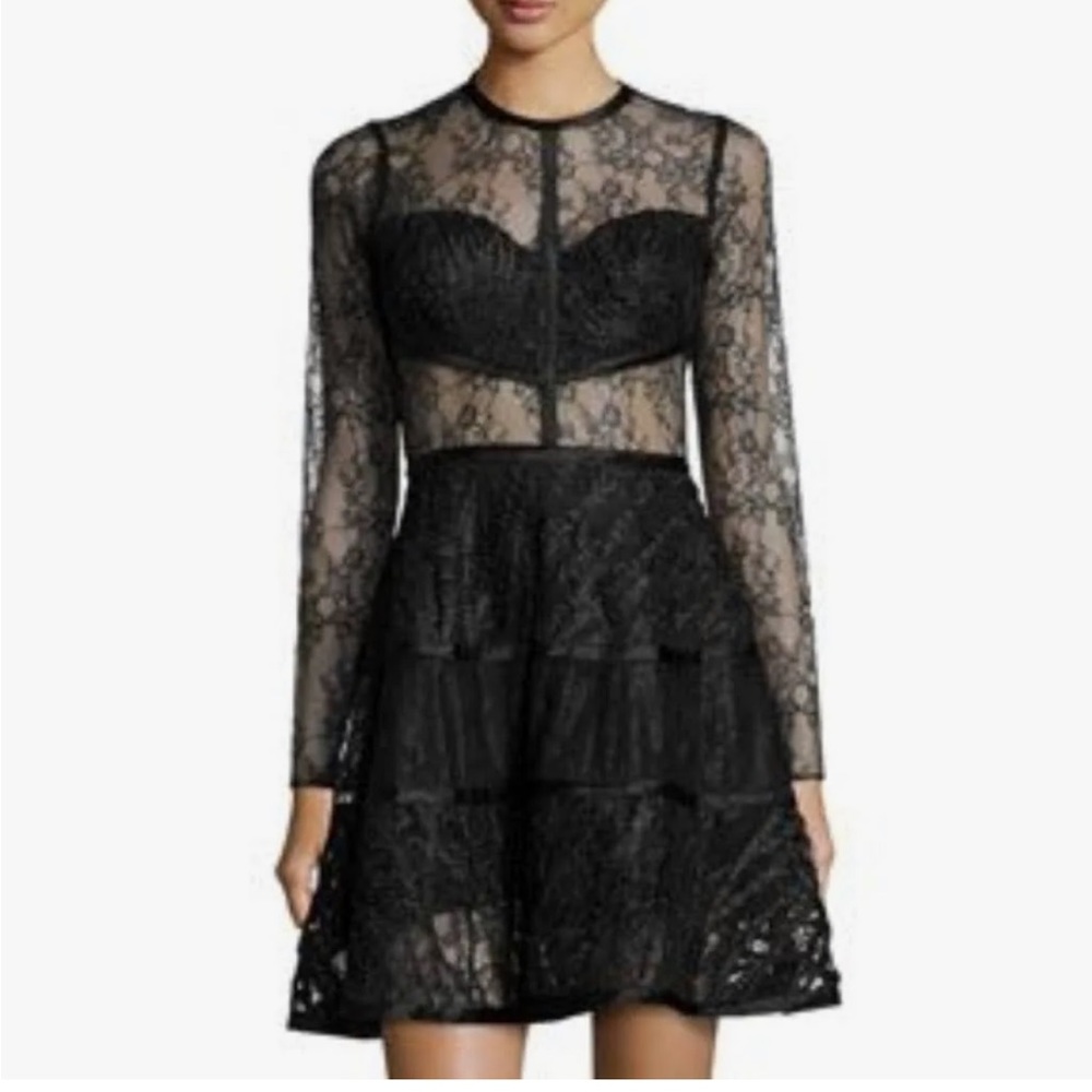 Alexis Adam short Dress with long sleeve size XS